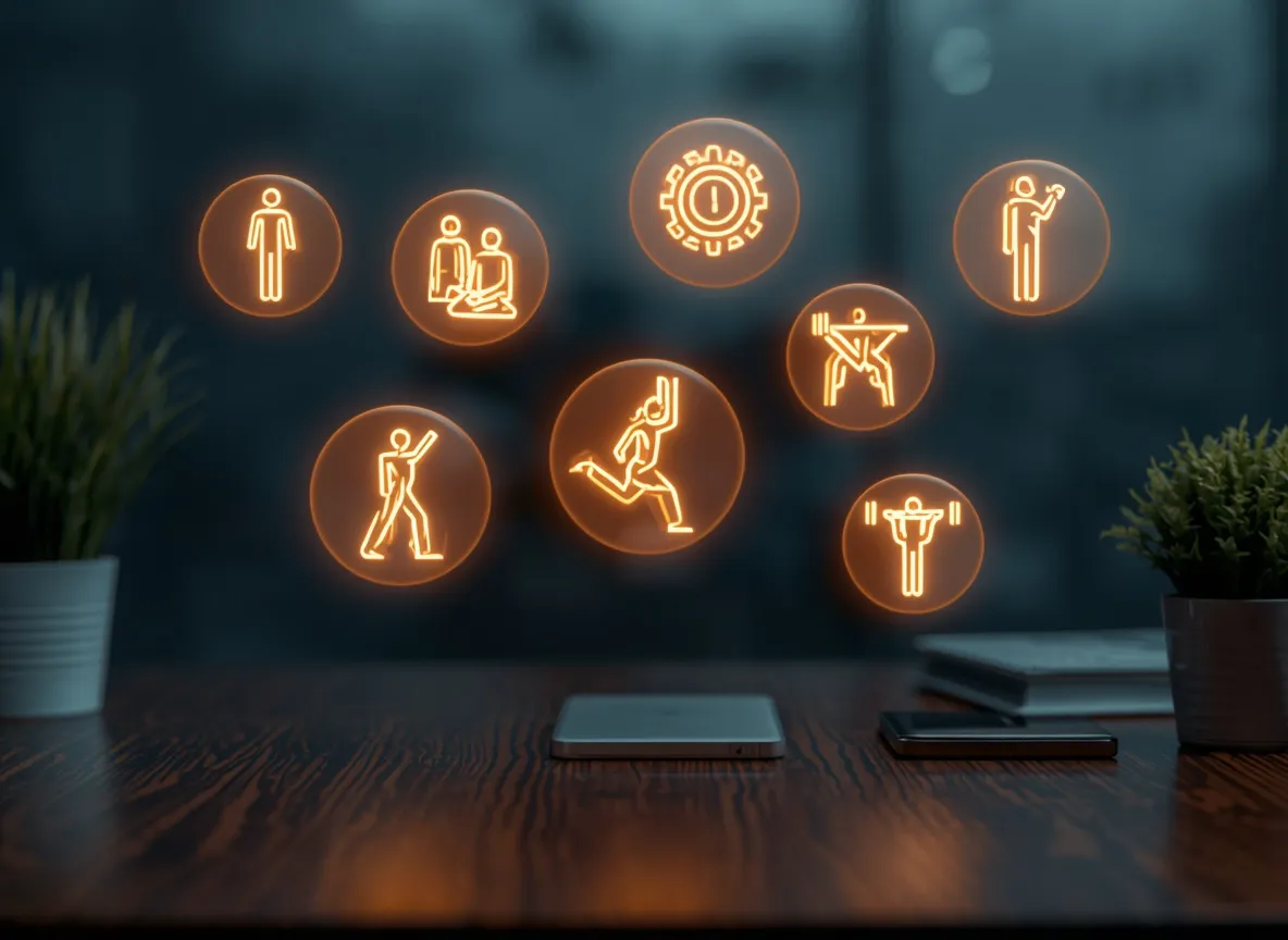 Seven glowing icons representing the fastest selling PLR niches in 2026